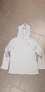 Hoodie, grijs/wit, fijn gebreid, maat 164, zgan, Ophalen of Verzenden, Zo goed als nieuw, Jongen, Trui of Vest
