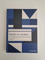 Recht in context (6e druk) – Taekema, Gaakeer, Loth, Boeken, Nieuw, Boomjuridisch, Ophalen of Verzenden, WO