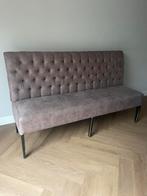 Eetkamerbank + 3 Stoelen Taupe, Huis en Inrichting, Stoelen, Ophalen, Gebruikt, Drie, Stof