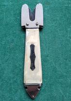 Oude MESSENSLIJPER en GLASSNIJDER met parelmoer handvat, Antiek en Kunst, Ophalen of Verzenden