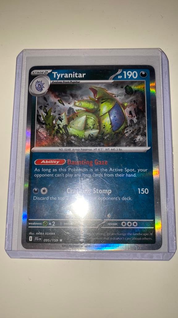 Tyranitar Holo Rare, Ophalen of Verzenden, Zo goed als nieuw