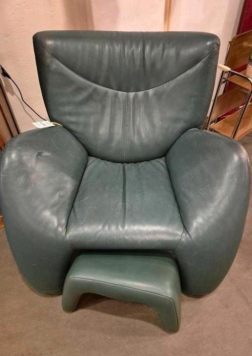 leolux fauteuil met hocker, Huis en Inrichting, Fauteuils, Gebruikt, 50 tot 75 cm, 75 tot 100 cm, Ophalen