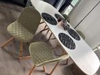 Tafel met 6 stoelen, Huis en Inrichting, Tafels | Eettafels, Ophalen, Gebruikt, 200 cm of meer, 50 tot 100 cm