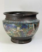 Antiek cloisonne Chinees Chinese bloempot Qing, Antiek en Kunst, Ophalen of Verzenden