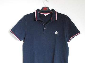 Nr.143: Prachtige Heren Polo van Moncler maat M / L Donkerbl beschikbaar voor biedingen