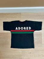 Zwart shirt / top met print van Mini Rodini, maat 104 / 110, Jongen of Meisje, Ophalen of Verzenden, Zo goed als nieuw, Shirt of Longsleeve