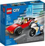 Lego Achtervolging auto op politiemotor - 60392, Ophalen of Verzenden, Nieuw, Complete set, Lego