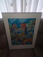 A toening ?  aquarel "Griekse winkelcentrum", Ophalen of Verzenden