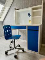 Kinderbureau Ikea Micke compleet met opbouw en stoel, Ophalen, Zo goed als nieuw, Tafel(s) en Stoel(en)