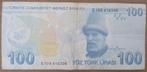 Turkije 100 lira 2009-2017, Verzenden, Overige landen, Los biljet