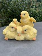 Kuikens nest groep beeld tuin Pasen boerderij kip ei, Ophalen of Verzenden, Nieuw, Kunststof, Dierenbeeld