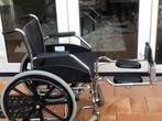 Rolstoel met verstelbare beensteunen tot recht vooruit., Handbewogen rolstoel, Ophalen of Verzenden, Zo goed als nieuw, Inklapbaar