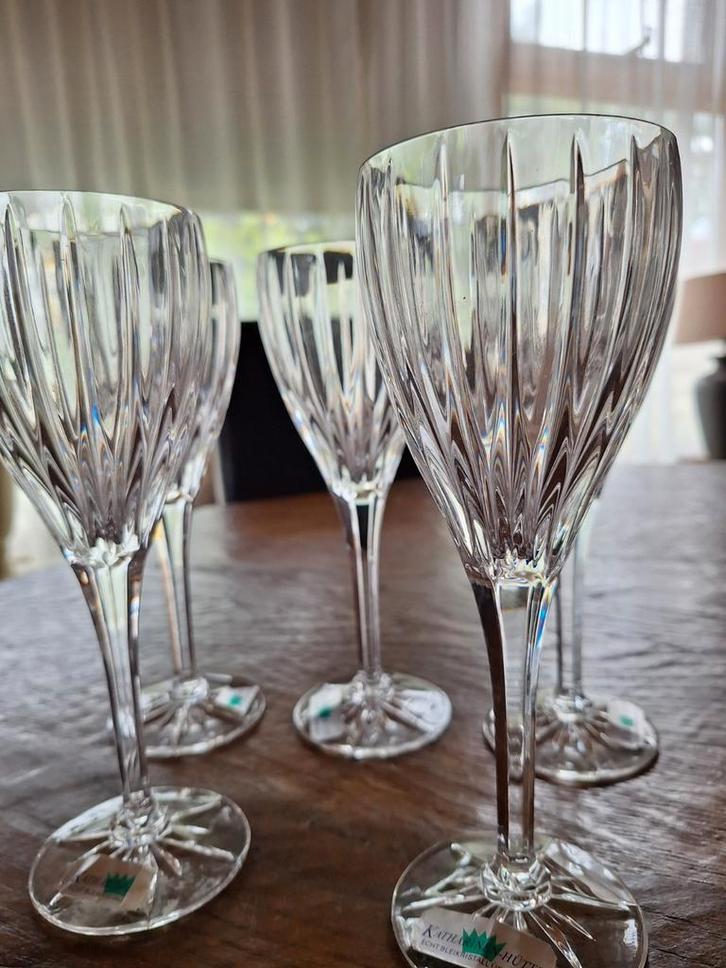 Kristallen Wijnglazen - 5 Stuks - Nieuw!, Antiek en Kunst, Antiek | Glas en Kristal, Ophalen