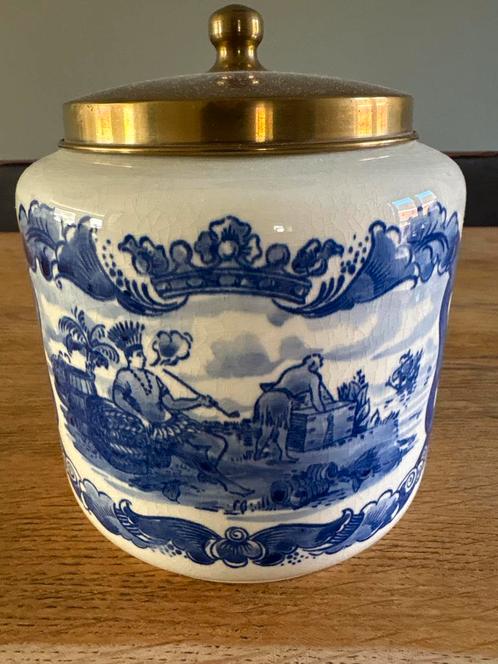 Goedewaagen Gouda Holland Pot met Deksel - Antiek Keramiek, Antiek en Kunst, Antiek | Keramiek en Aardewerk, Ophalen of Verzenden