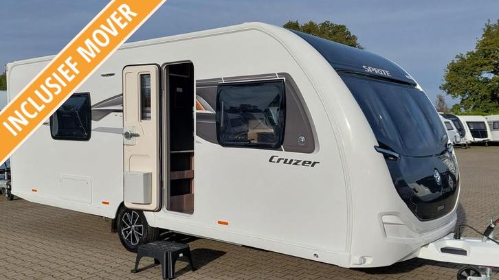 Sprite Cruzer 530 SR Nieuw , incl. MOVER !!, Caravans en Kamperen, Caravans, Bedrijf, tot en met 4, 1250 - 1500 kg, Standaardzit