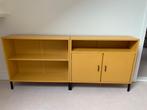 Vintage kast dressoir geel Simpla Lux, Huis en Inrichting, 150 tot 200 cm, Minder dan 25 cm, Overige houtsoorten, Ophalen
