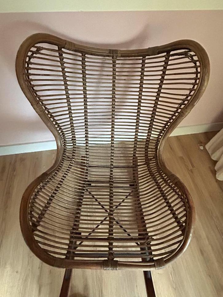 Rotan Schommelstoel Bali - Perfecte Staat!, Huis en Inrichting, Stoelen, Zo goed als nieuw, Eén, Riet of Rotan, Bruin, Ophalen