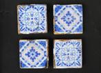 DELFTS BLAUWE ONDERZETTERS - (TEGELTJES) SET 4 STUKS 7,50, Ophalen of Verzenden, Nieuw