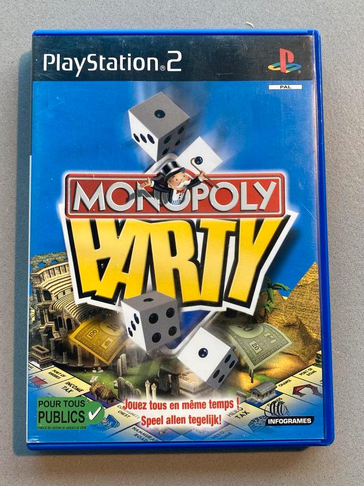Monopoly Party - PlayStation 2, Spelcomputers en Games, Games | Sony PlayStation 2, Gebruikt, Simulatie, 3 spelers of meer, Vanaf 3 jaar