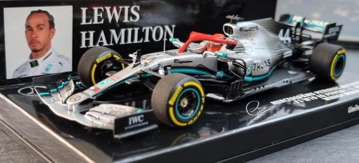 Minichamps Mercedes W10 #44 Lewis Hamilton 1:43 Monaco 2019, Hobby en Vrije tijd, Modelauto's | 1:43, Nieuw, Auto, MiniChamps