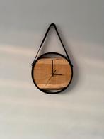 Handgemaakte Eiken Wandklok | 33cm, Huis en Inrichting, Woonaccessoires | Wanddecoraties, Ophalen of Verzenden, Nieuw
