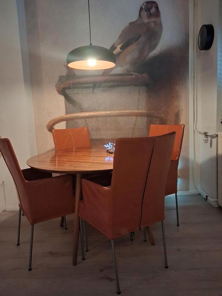 4 LUNDIA stoelen Yukka Terra Rood - Kindvriendelijk!, Huis en Inrichting, Stoelen, Gebruikt, Rood, Ophalen