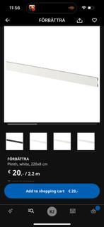Ikea plint 220x8 403.275.05, Doe-het-zelf en Verbouw, Plinten en Afwerking, Ophalen, Zo goed als nieuw, Mdf, 200 tot 250 cm