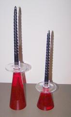 Prachtige set glazen design kandelaars. Eisch Glaskultur., Antiek en Kunst, Ophalen of Verzenden