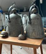 Set van 2 industriële hanglampen unieke eyecatcher, Huis en Inrichting, Ophalen, Zo goed als nieuw, Rond, Metaal