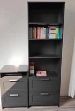 Ikea Brimnes zwart boekenkast 60*190 en ladekast met 2 laden, Huis en Inrichting, Ophalen, Gebruikt, 50 tot 100 cm, Met lade(s)