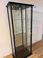 Glazen vitrinekast met verlichting, Ophalen, Met plank(en), Minder dan 50 cm, 150 tot 200 cm