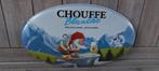 Zeldzaam Reclamebord Chouffe Blanche, Verzamelen, Ophalen of Verzenden, Nieuw, Reclamebord, Plaat of Schild, Overige merken