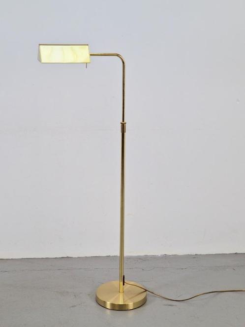 Vintage Messing Vloerlamp Verstelbaar Regency ´70 goud lamp, Huis en Inrichting, Lampen | Vloerlampen, Zo goed als nieuw, 150 tot 200 cm