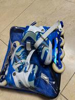 Blauwe rolschaatsen in tas, Ophalen of Verzenden, Zo goed als nieuw, Kinderen