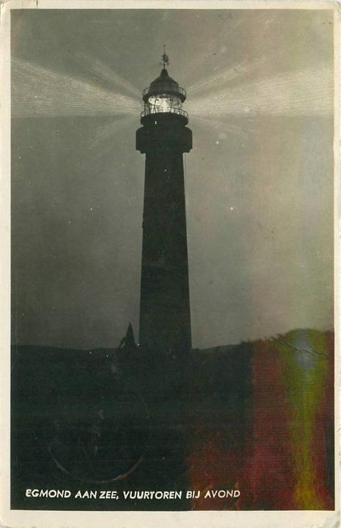 (388-452-039) Egmond aan Zee Vuurtoren bij avond, Verzamelen, Ansichtkaarten | Nederland, Noord-Holland, Verzenden