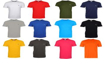 Lacoste T-shirt 14 kleuren S,M,L,XL,2XL,3XL,4XL,5XL Nieuw