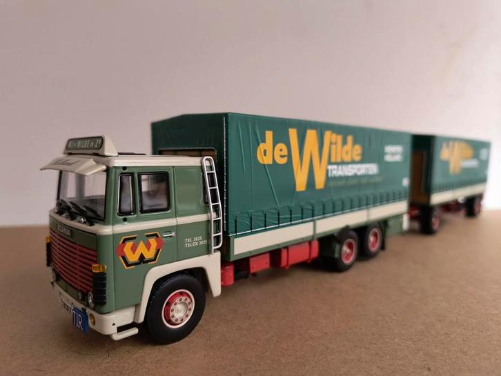 Tekno Scania De Wilde Transporten, Hobby en Vrije tijd, Modelauto's | 1:50, Zo goed als nieuw, Bus of Vrachtwagen, Tekno, Ophalen of Verzenden