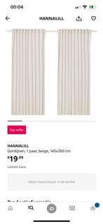 GEZOCHT beige IKEA HANNALIL 145x300, Huis en Inrichting, Ophalen of Verzenden, Zo goed als nieuw, Beige, 200 cm of meer
