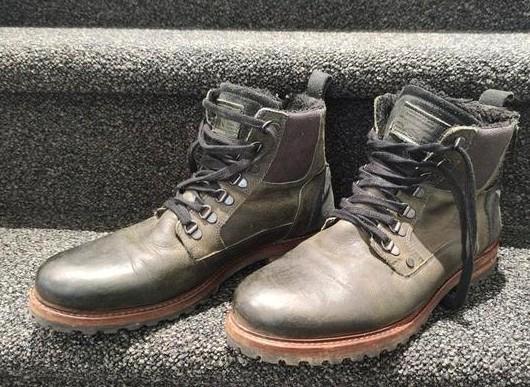 BullBoxer Leren Boots Maat 44 - Groen, Kleding | Heren, Schoenen, Zo goed als nieuw, Boots, Overige kleuren, Ophalen of Verzenden