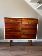 Retro Kastje met Houten Details, Huis en Inrichting, Kasten | Dressoirs, Ophalen, Gebruikt, 50 tot 100 cm, Met lade(s)