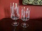 Art Deco gegraveerde kristallen glazen, Antiek en Kunst, Antiek | Glas en Kristal, Ophalen of Verzenden