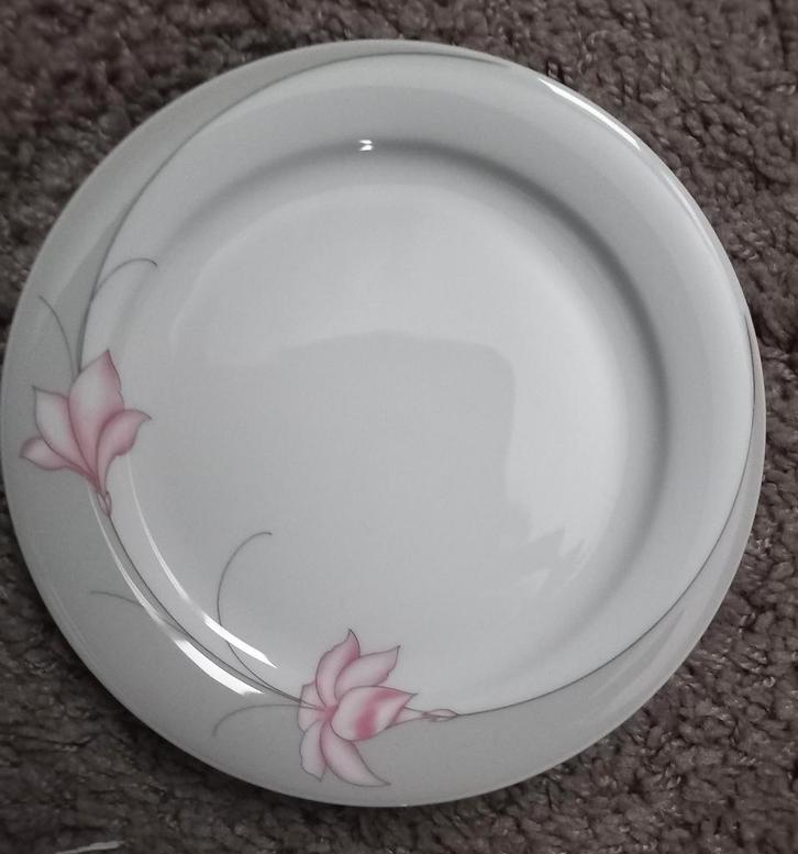 Schaal en 12 borden; gebakstel of hors d'oeuvres set, Huis en Inrichting, Keuken | Servies, Zo goed als nieuw, Bord(en), Overige stijlen