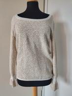 Nukus Trui Beige-Wit Pofmouwen, Maat 38/40 (M), Beige, Ophalen of Verzenden, Zo goed als nieuw