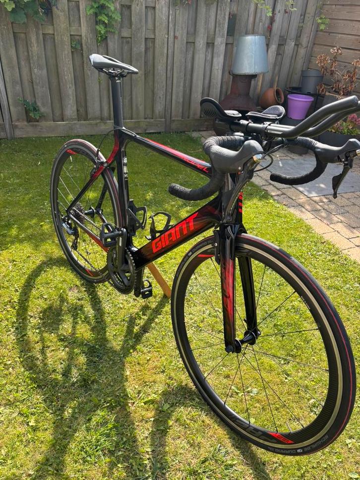 Giant Propel Advanced Shimano Ultegra ZGAN Zwart/Rood  M, Fietsen en Brommers, Fietsen | Racefietsen, Zo goed als nieuw, Heren