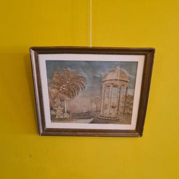 Frans zijden borduurwerk met de Temple de l'Amour, 18e eeuw beschikbaar voor biedingen