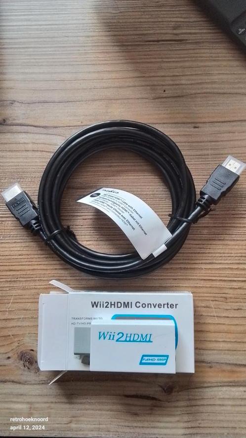 Nintendo Wii - Wii2hdmi converter met HDMI kabel, Spelcomputers en Games, Spelcomputers | Nintendo Consoles | Accessoires, Nieuw