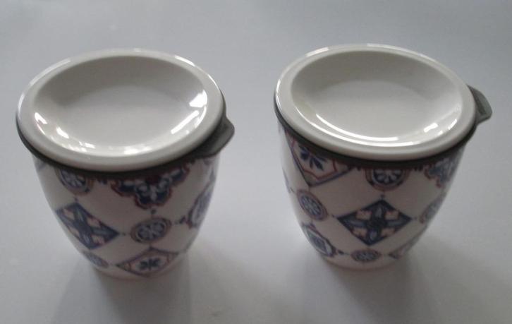 Villeroy & Boch – Twee kommetjes/mokjes - Indigo Caro, Huis en Inrichting, Keuken | Servies, Zo goed als nieuw, Kom(men), Overige stijlen