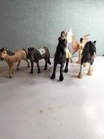 Schleich paarden met 2 poppetjes, Verzamelen, Dierenverzamelingen, Ophalen of Verzenden, Zo goed als nieuw