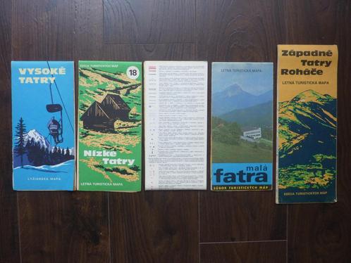 5 wandelkaarten Slowakije Tatra en Fatra 1:50 d en 1:100.000, Boeken, Atlassen en Landkaarten, Gelezen, Overige atlassen, Europa Overig