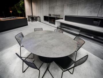 NIEUWE ronde eettafel 12mm VOLKERAMIEK dia150cm 